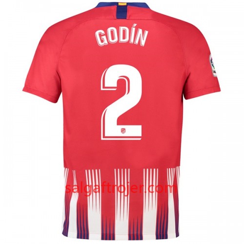 Atlético Madrid Fodboldtrøjer Godin 2 Hjemmebanesæt 2018/19 Kort ærmer Atlético Madrid Fodboldtrøjer Godin 2 Hjemmebanesæt 2018/19 Kort ærmer